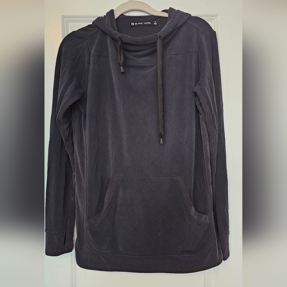 blanc noir Sweaters - Blanc Noir Hoodie Women's Medium Charcoal Pullover Sweatshirt